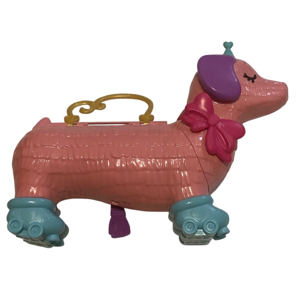 Polly Pocket Doggy Compact Playset Puppet Party Handle Carrying 12" x 9"